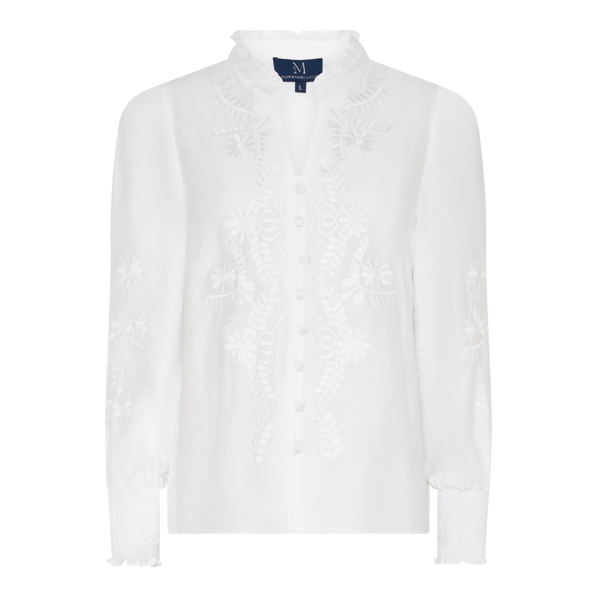 M JEANS VANESSA EMB SHIRT BLOUSE/SHIRT 20 OFF WHITE