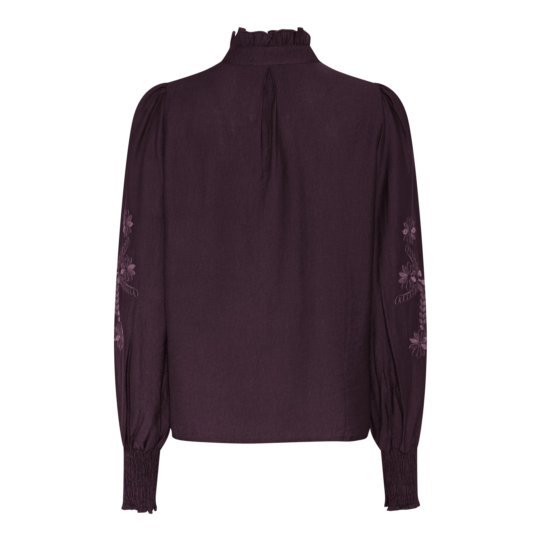 M JEANS VANESSA EMB SHIRT BLOUSE/SHIRT 683 PLUM