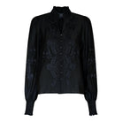 M JEANS VANESSA EMB SHIRT BLOUSE/SHIRT 80 BLACK