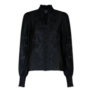 M JEANS VANESSA EMB SHIRT BLOUSE/SHIRT 80 BLACK