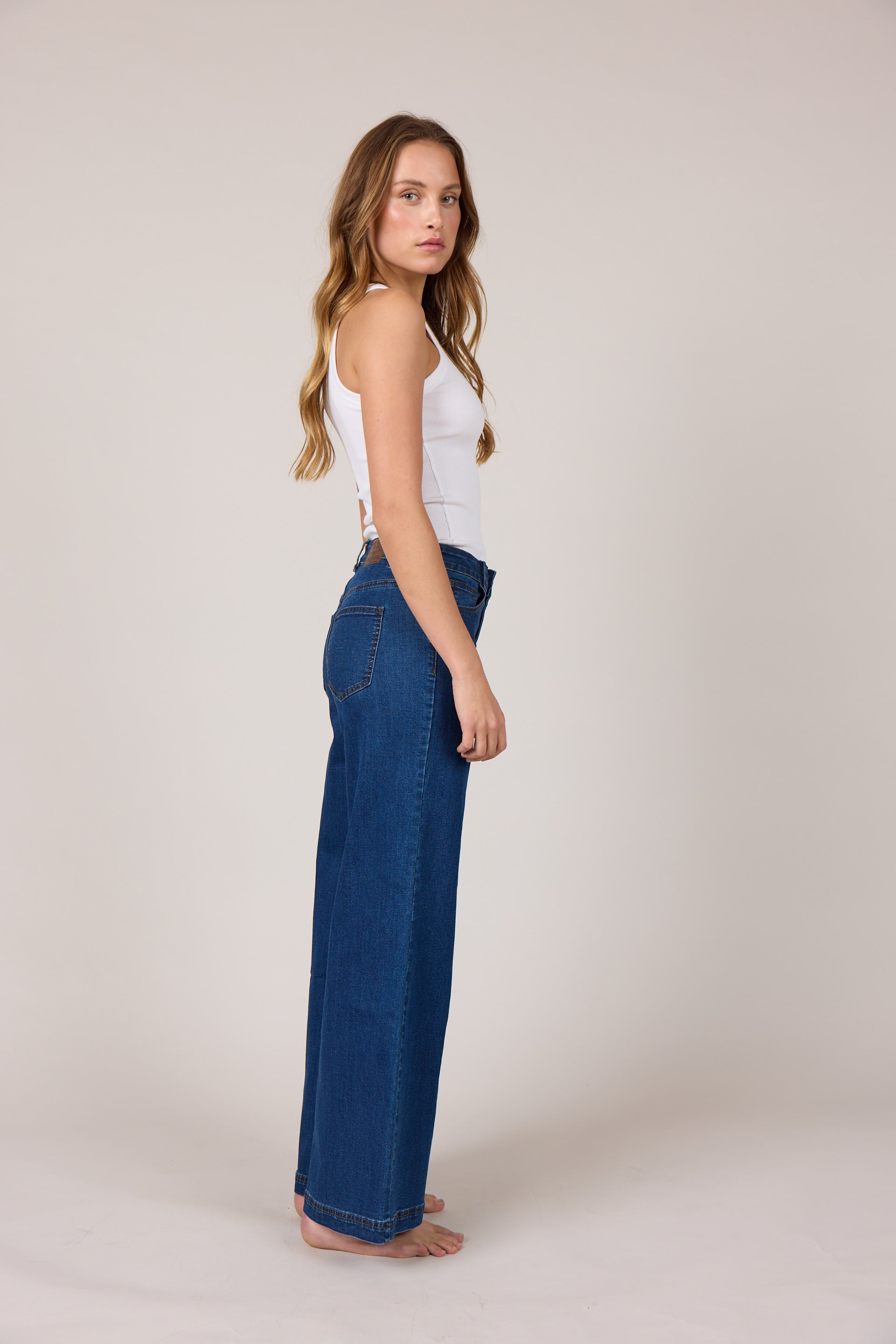 MARC LAUGE VEGA FLARE DENIM JEANS DENIM/TWILL 939699 CLASSIC BLUE USED