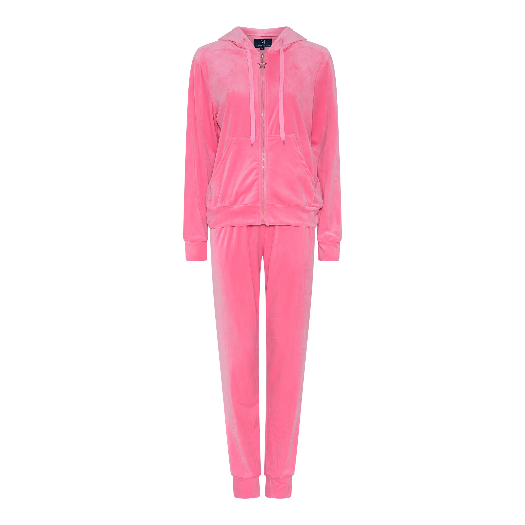 M JEANS VELOUR HOOD ZIP SET SWEATS/VELOUR 385 BRIGHT ROSE