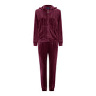 M JEANS VELOUR HOOD ZIP SET SWEATS/VELOUR 400 BORDEAUX