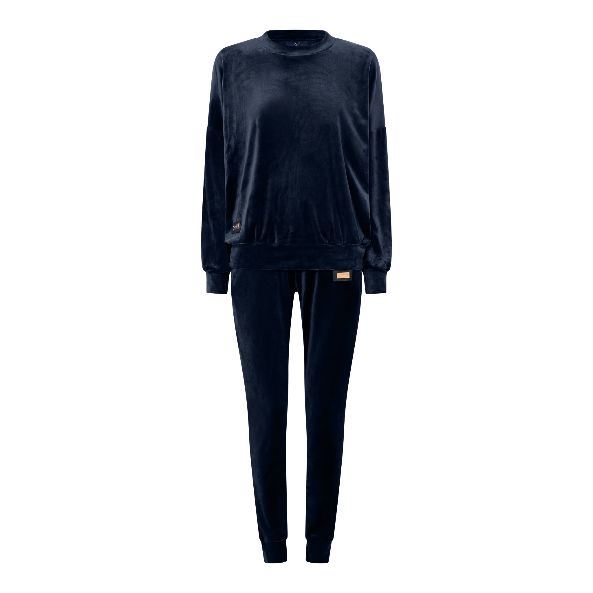 M JEANS VELOUR ROUND NECK SET SWEATS/VELOUR 104 NAVY
