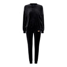 M JEANS VELOUR ROUND NECK SET SWEATS/VELOUR 80 BLACK