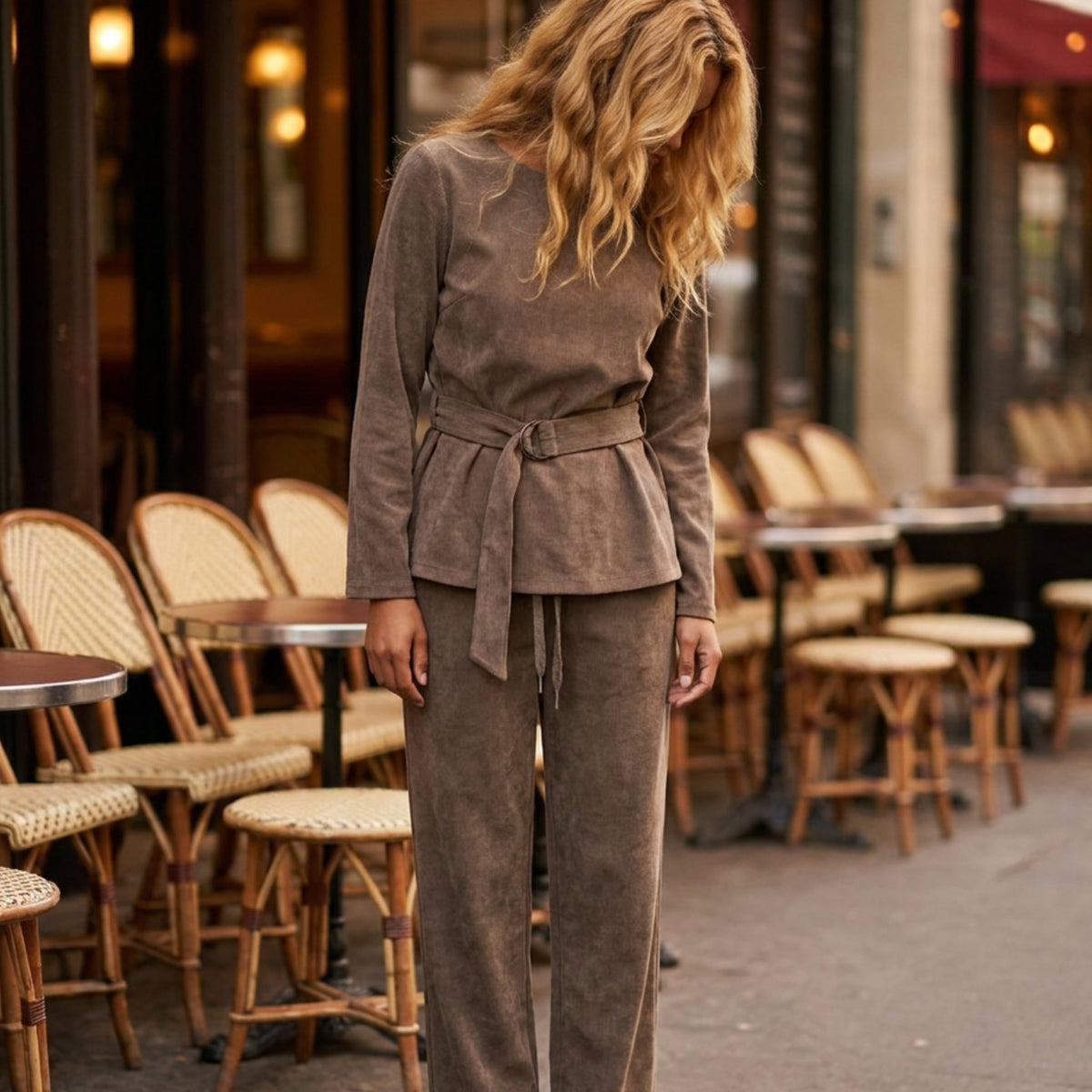 M JEANS VELVET RIB BLOUSE BLOUSE/SHIRT
