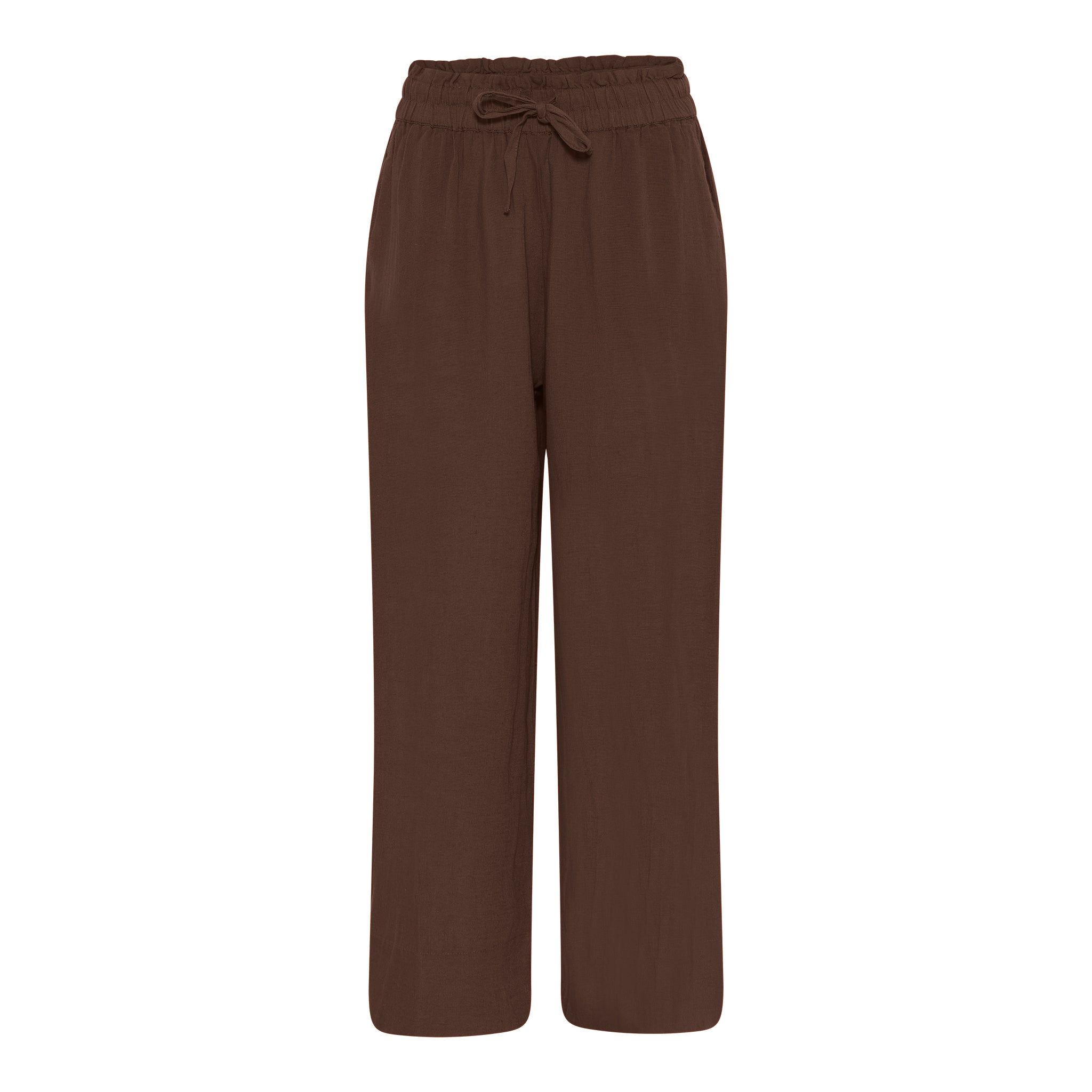 MAPP VICKY PANT MIX LIN PANTS 129 CHOCOLATE