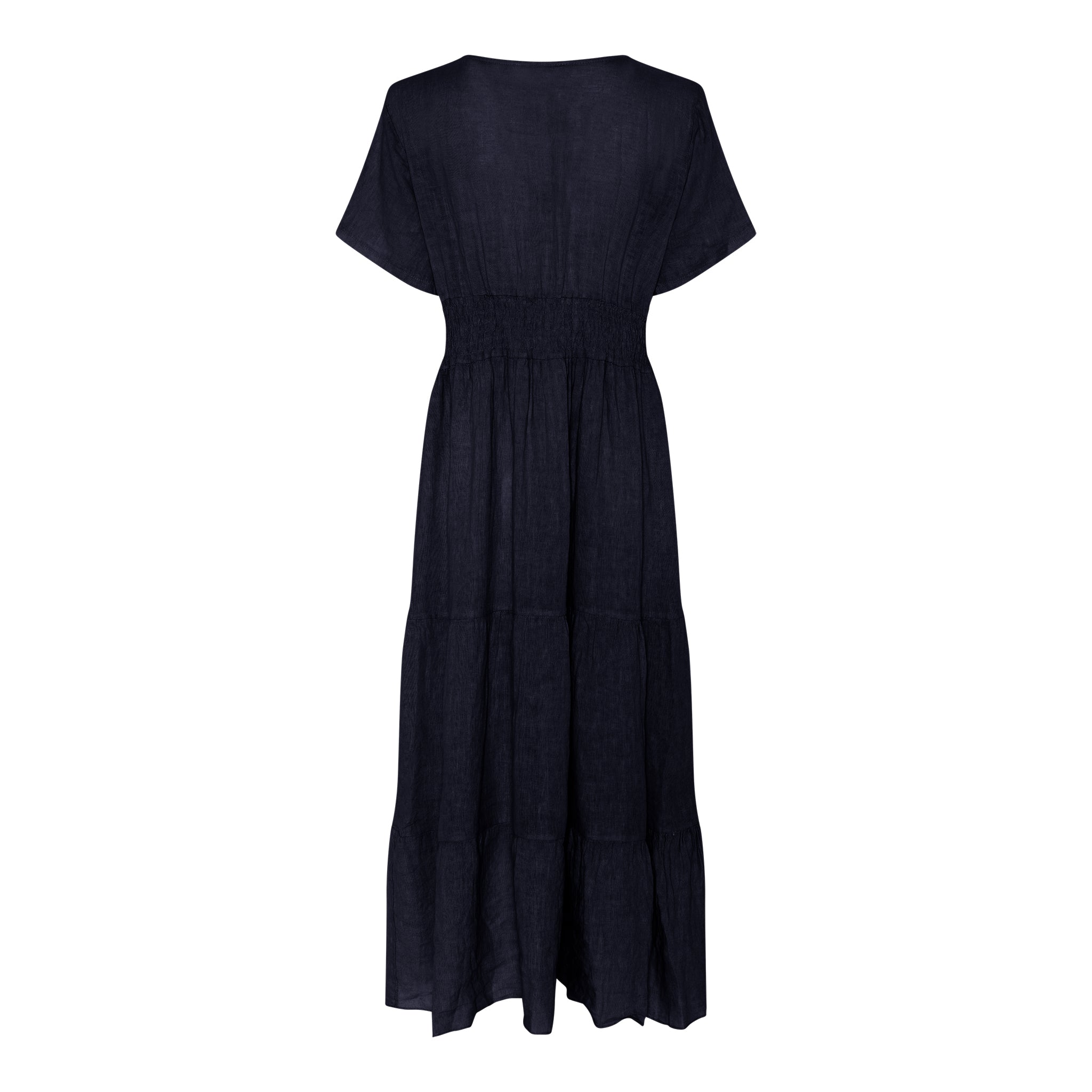 MAPP VICKY SELMA LIN DRESS LINEN 104 NAVY