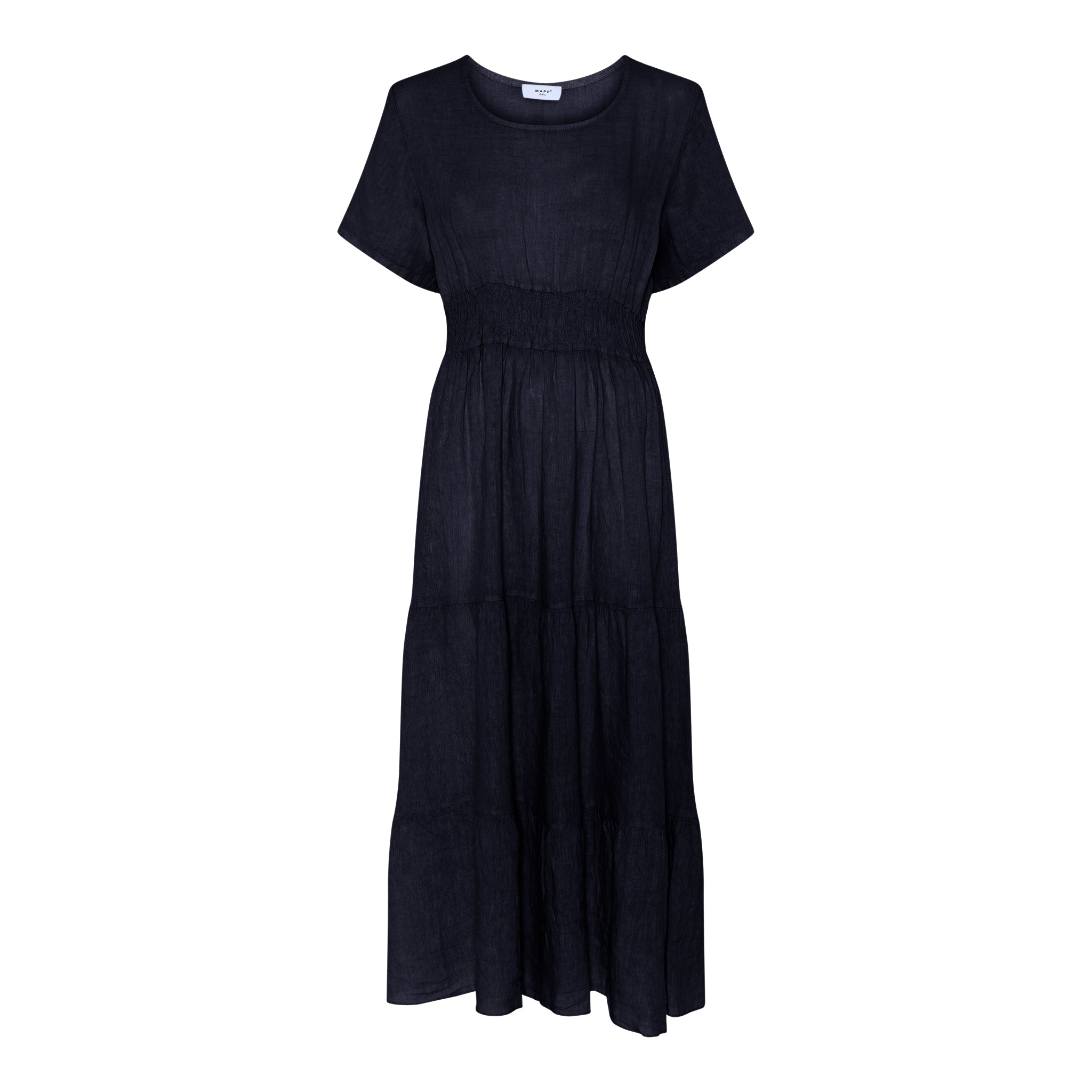MAPP VICKY SELMA LIN DRESS LINEN 104 NAVY