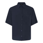 MAPP VICKY SHIRT LIN MIX BLOUSE/SHIRT 104 NAVY