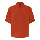 MAPP VICKY SHIRT LIN MIX BLOUSE/SHIRT 347 ORANGE