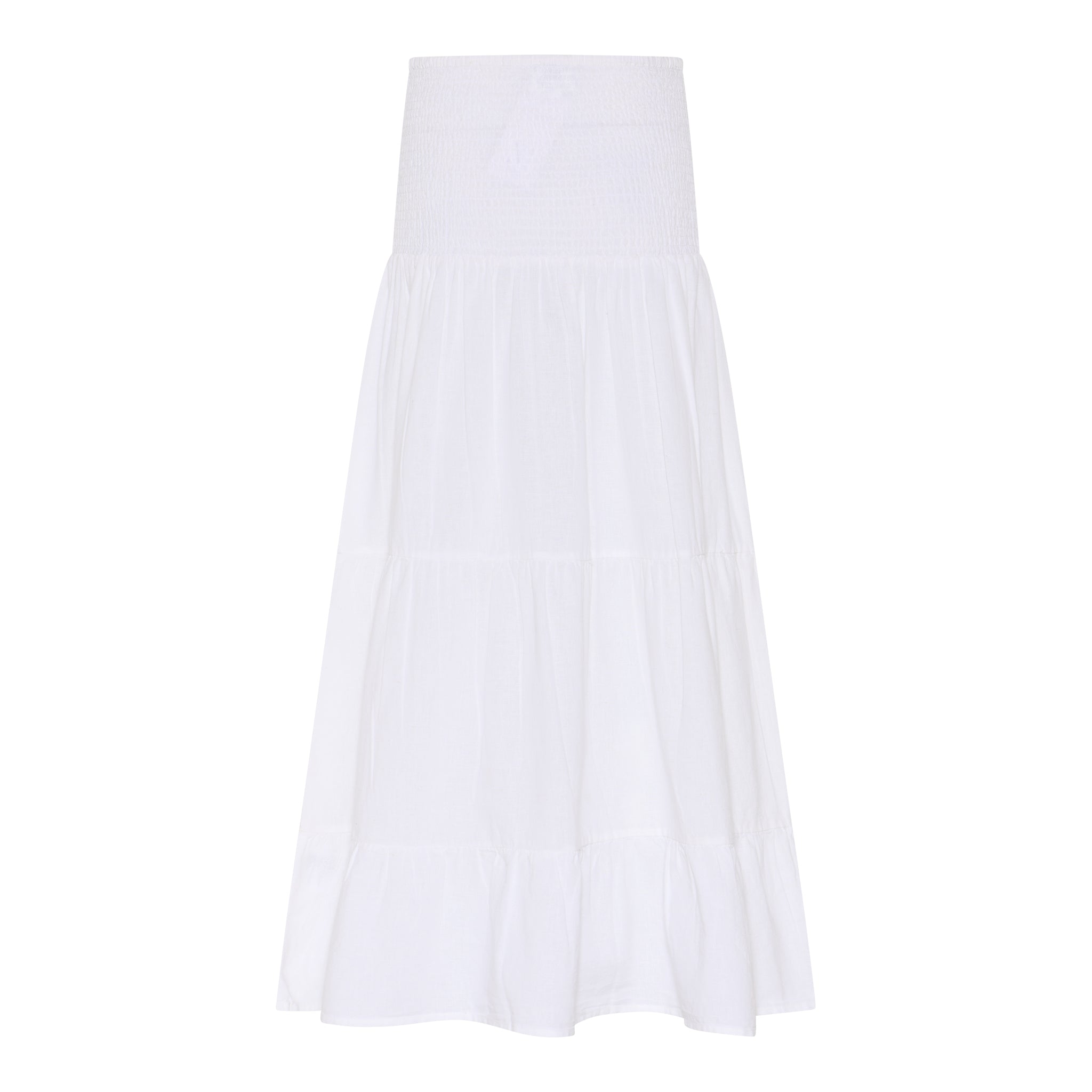 M JEANS VICKY SMOCK SKIRT LINEN 10 WHITE