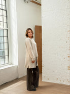 MARC LAUGE VLN BASIC R/NECK KNITWEAR 227 LIGHT SAND MELANGE