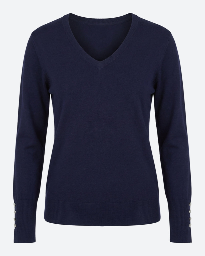 MARC LAUGE VLN V-NECK KNITWEAR 104 NAVY