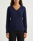 MARC LAUGE VLN V-NECK KNITWEAR 104 NAVY