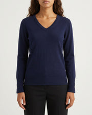 MARC LAUGE VLN V-NECK KNITWEAR 104 NAVY