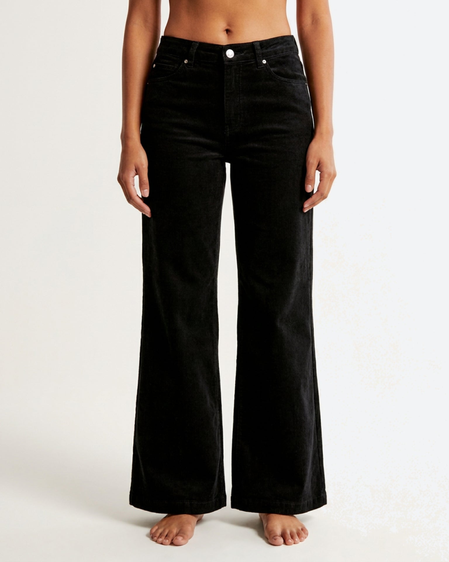 M JEANS Vega Flare Baby Corduroy Jeans CORD/FLØJL 80 BLACK