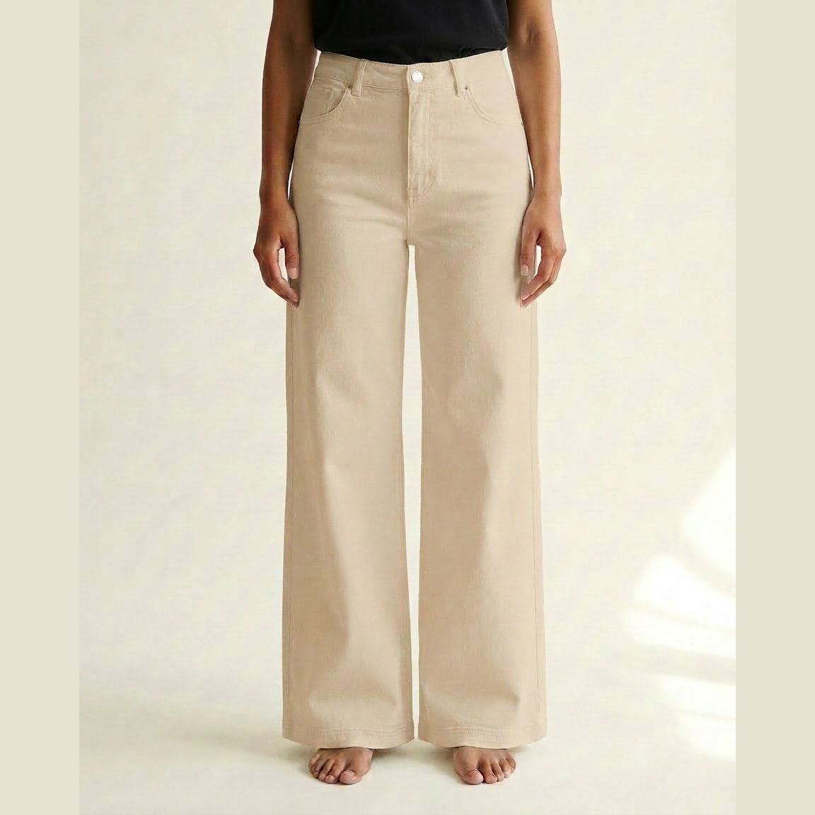M JEANS Vega Flare Twill Jeans DENIM/TWILL 27 SAND