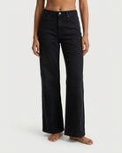 M JEANS Vega Wide Leg Jeans DENIM/TWILL 81 BLACK DENIM