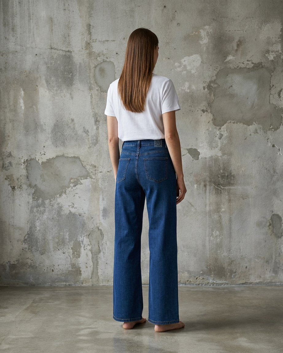 M JEANS Vega Wide Leg Jeans | M Jeans DENIM/TWILL 93 CLASSIC BLUE DENIM
