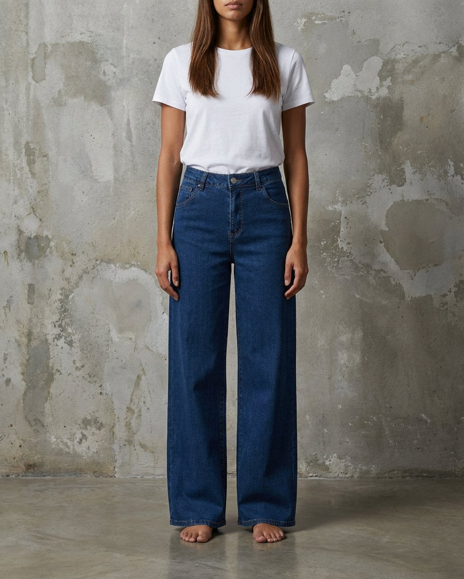 M JEANS Vega Wide Leg Jeans | M Jeans DENIM/TWILL 93 CLASSIC BLUE DENIM