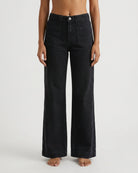 M JEANS Vega Wide Leg Jeans | M Jeans DENIM/TWILL 81 BLACK DENIM