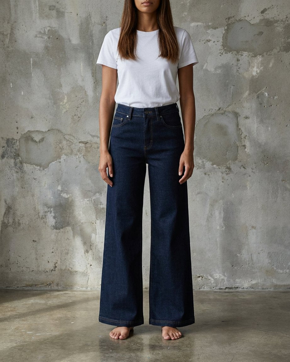 M JEANS Vega Wide Leg Jeans | M Jeans DENIM/TWILL 98 DARK BLUE
