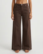 M JEANS Vega Wide Leg Twill Jeans DENIM/TWILL 129 CHOCOLATE