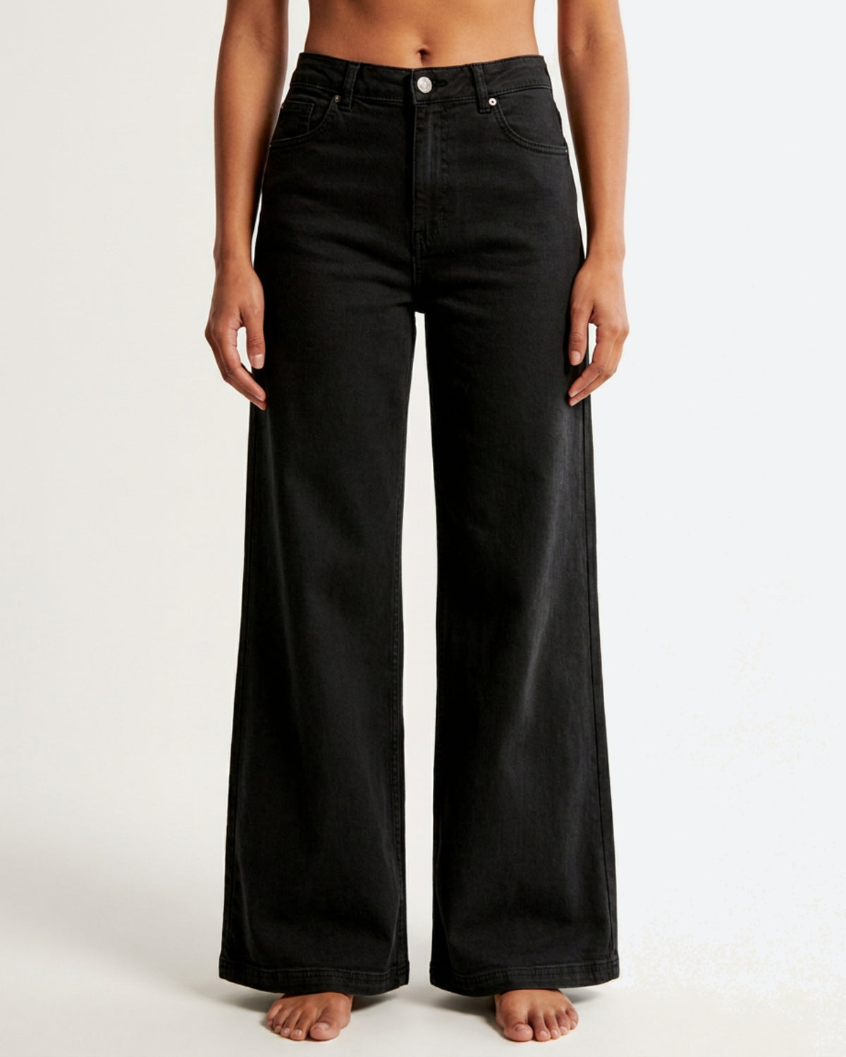 M JEANS Vega Wide Leg Twill Jeans DENIM/TWILL 80 BLACK