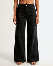 M JEANS Vega Wide Leg Twill Jeans DENIM/TWILL 80 BLACK