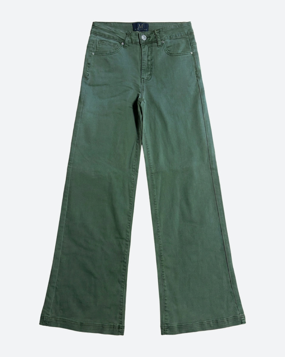 M JEANS Vega Wide Leg Twill Jeans DENIM/TWILL 645 SALVIE