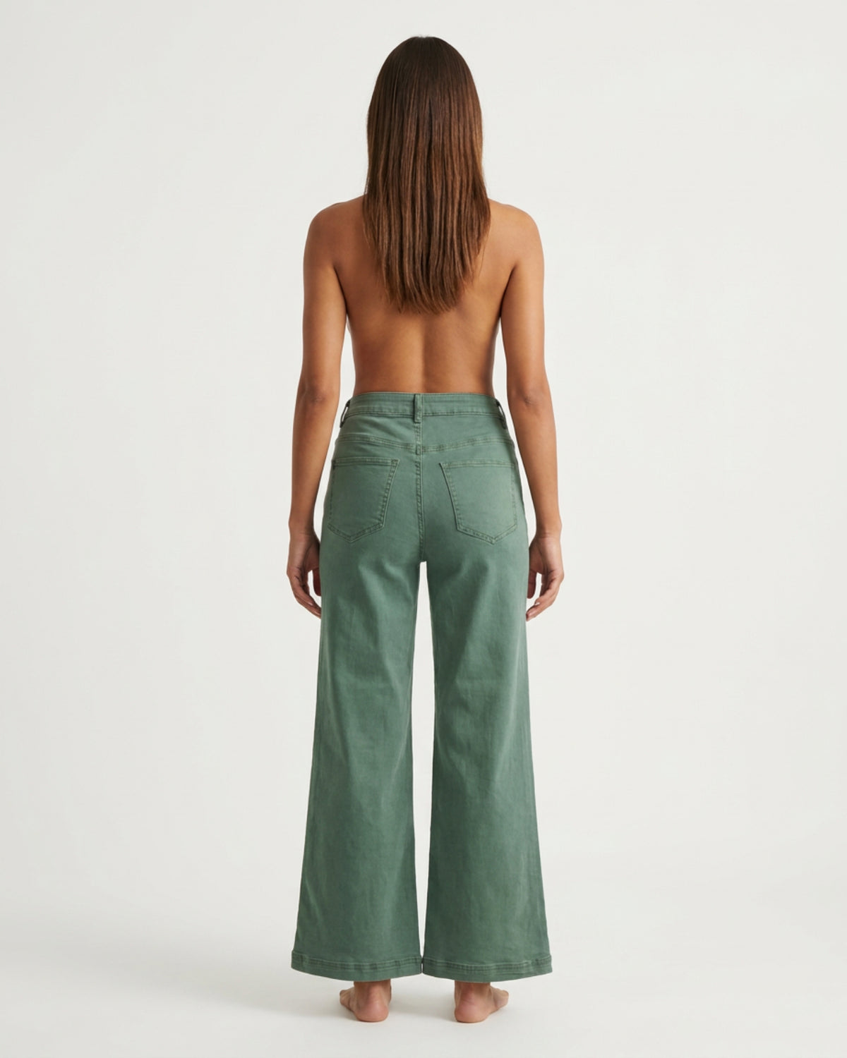 M JEANS Vega Wide Leg Twill Jeans DENIM/TWILL 645 SALVIE