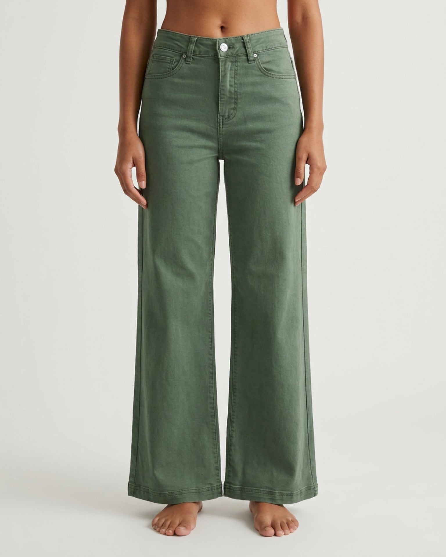 M JEANS Vega Wide Leg Twill Jeans DENIM/TWILL 645 SALVIE