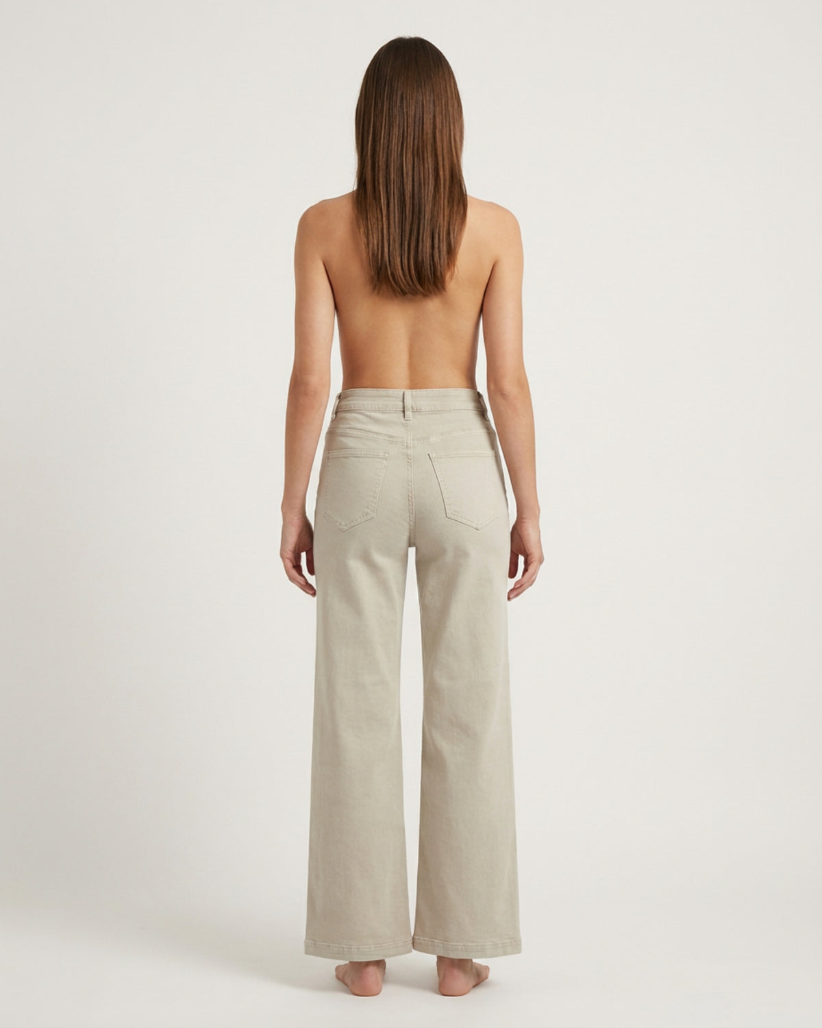 M JEANS Vega Wide Leg Twill Jeans DENIM/TWILL 27 SAND
