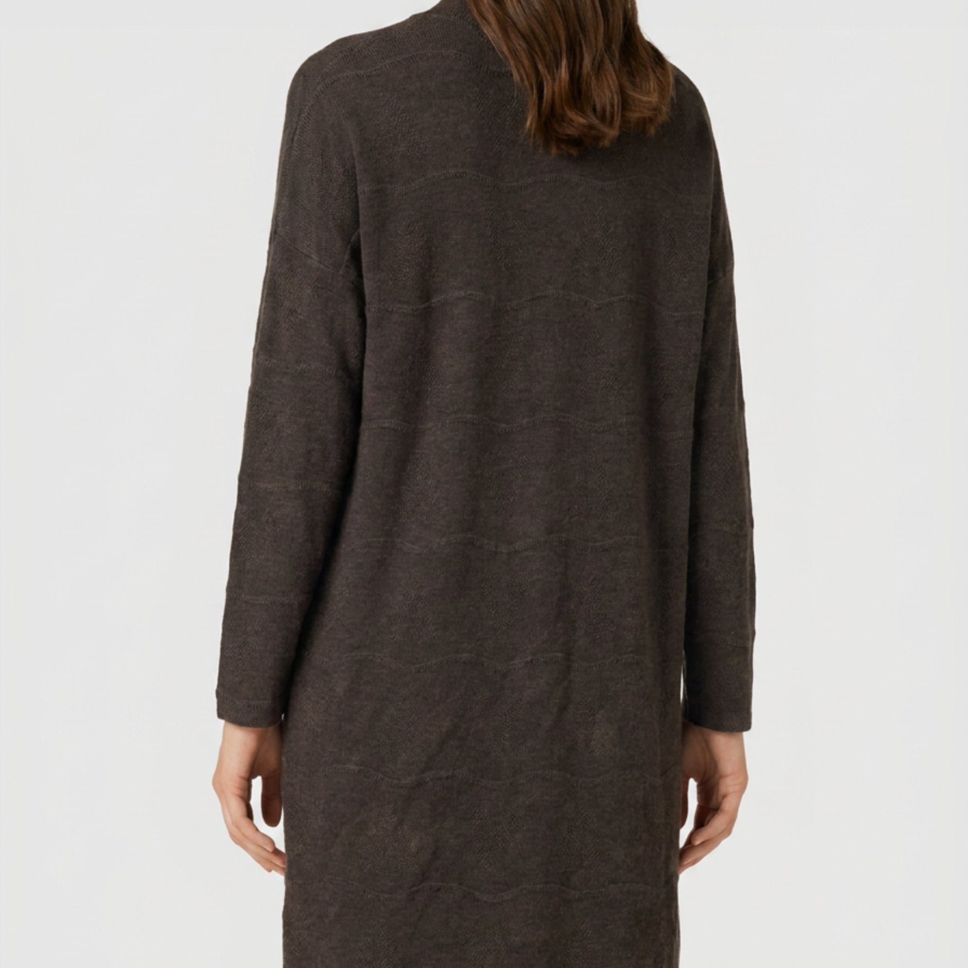 MOONDUST WAVE CARDIGAN KNITWEAR 129 CHOCOLATE