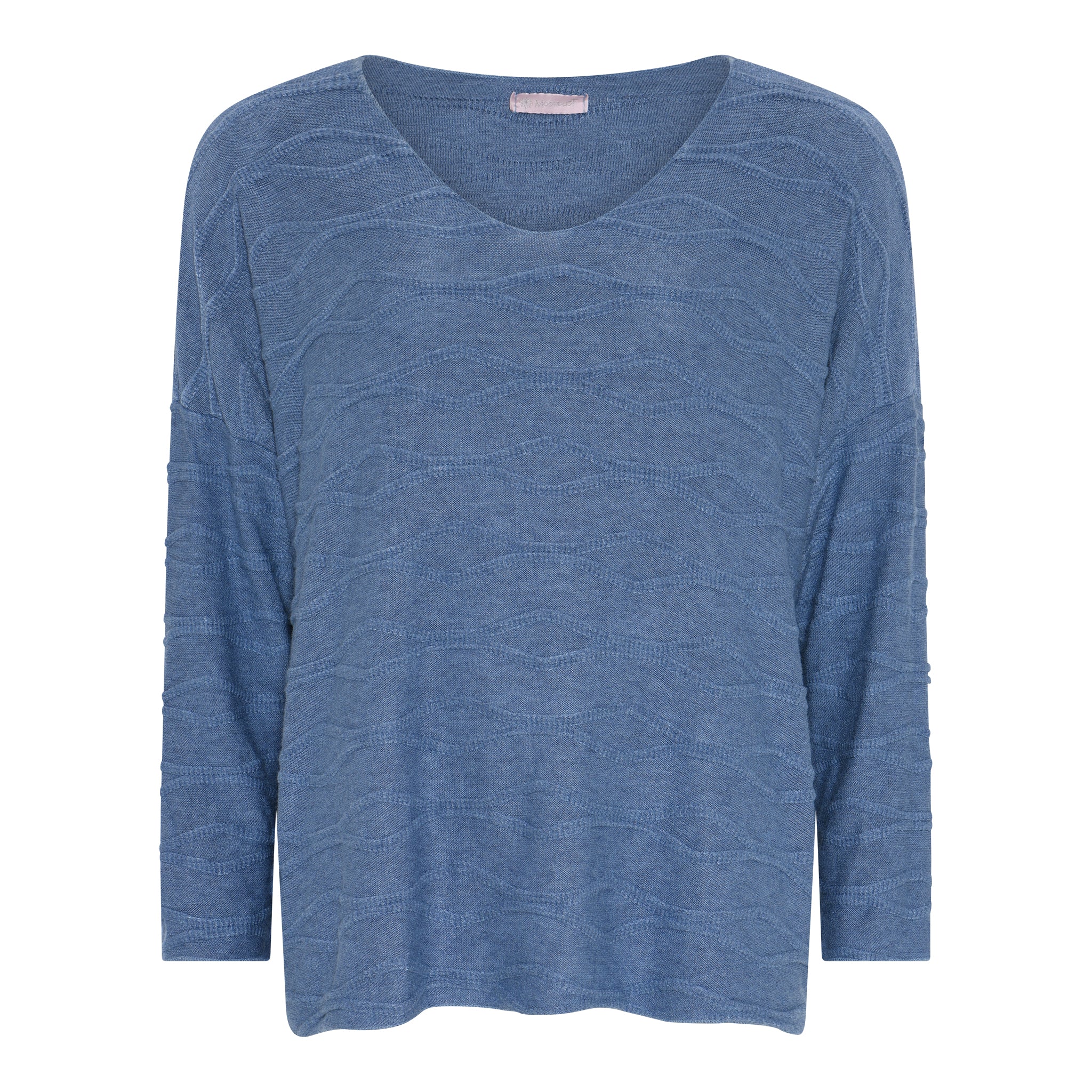 MOONDUST WAWE BLOUSE BLOUSE/SHIRT 108 JEANS BLUE