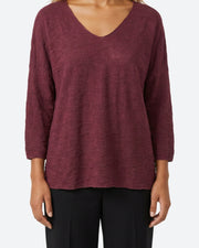 MOONDUST WAWE BLOUSE BLOUSE/SHIRT 400 BORDEAUX