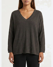 MOONDUST WAWE BLOUSE BLOUSE/SHIRT 129 CHOCOLATE