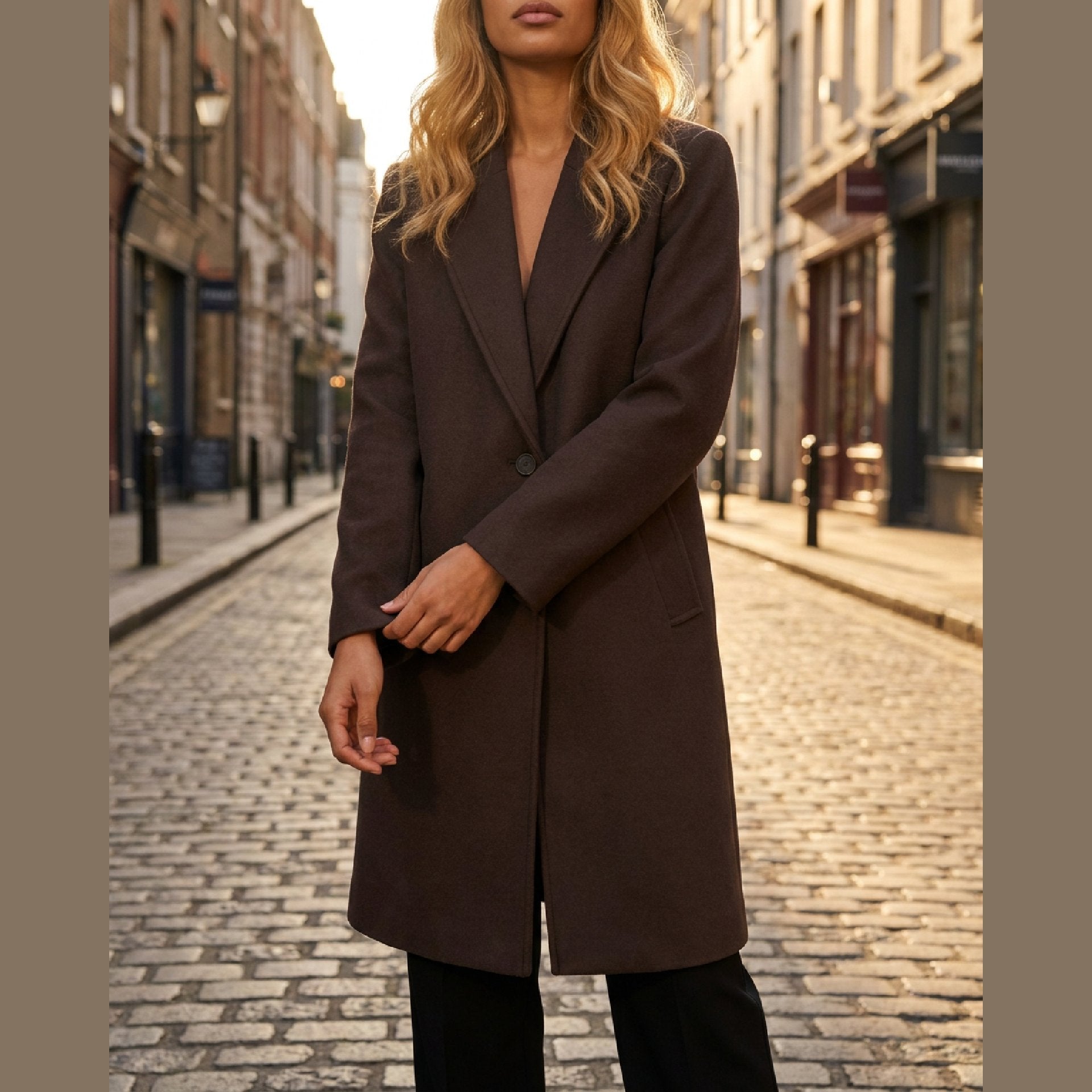 MARC LAUGE WOOL COAT OUTERWEAR 129 CHOCOLATE