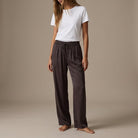 M JEANS Wide Satin Pant PANTS 129 CHOCOLATE