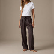 M JEANS Wide Satin Pant PANTS 129 CHOCOLATE