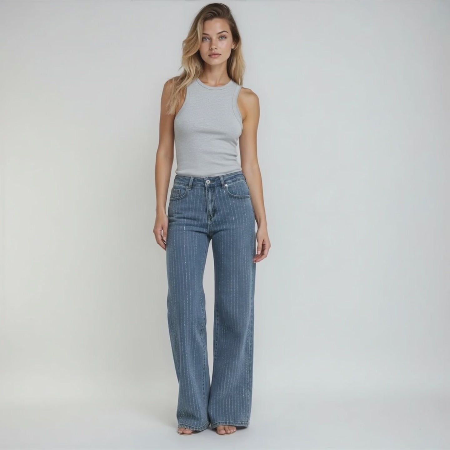 M JEANS SPARKLING FLARE JEANS DENIM/TWILL